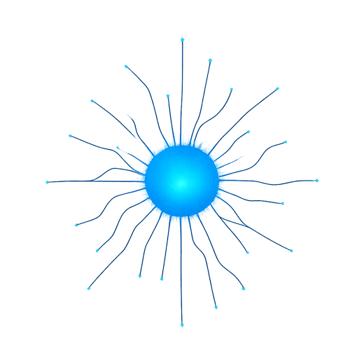 A glowing AI core with a radiating network, representing the analysis behind the assessment.